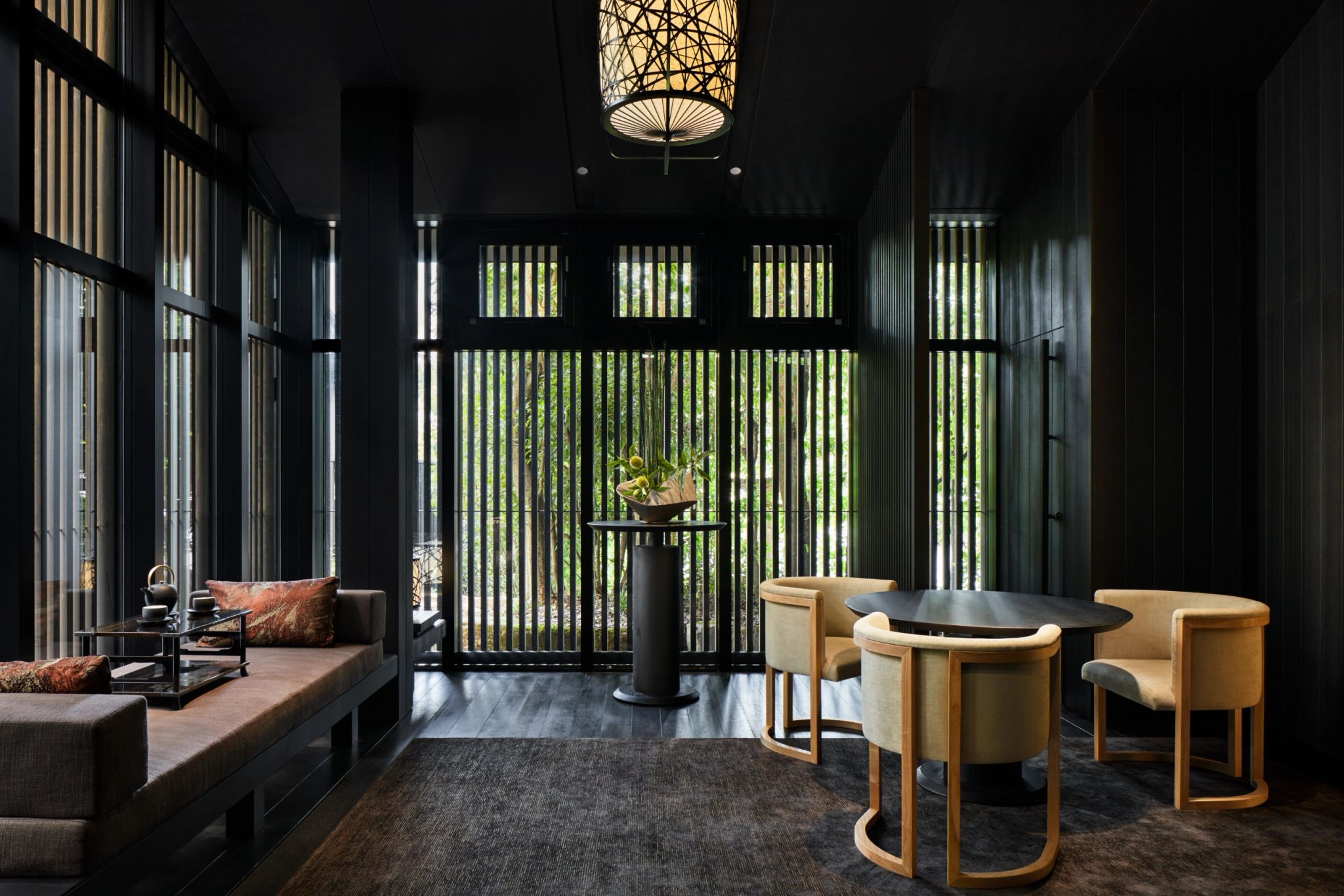 decoração moderna – restaurante de luxo – design minimalista