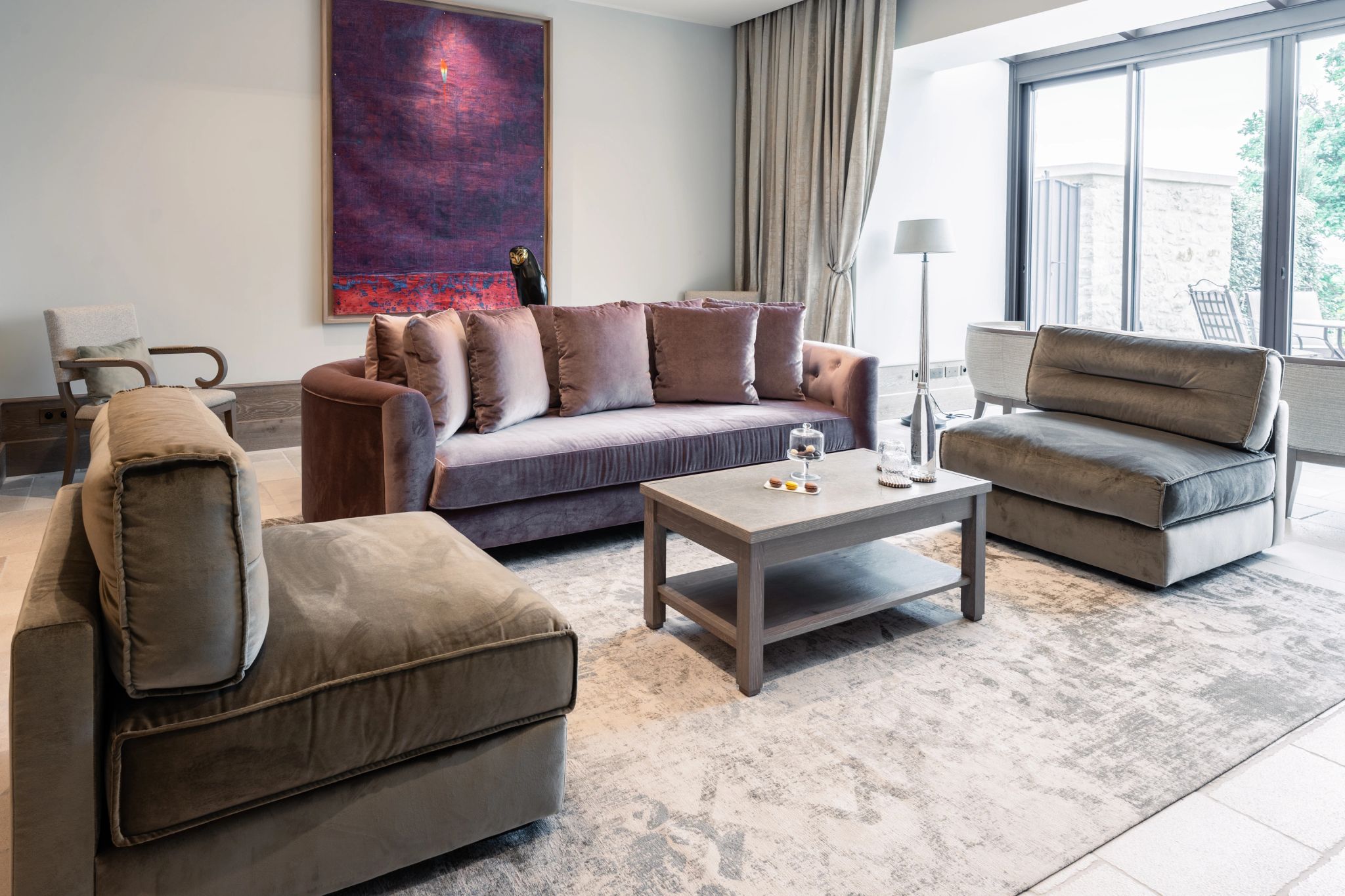 Daphné Suite sala de estar – sala privativa – design de luxo - decoraçao moderna - sala moderna