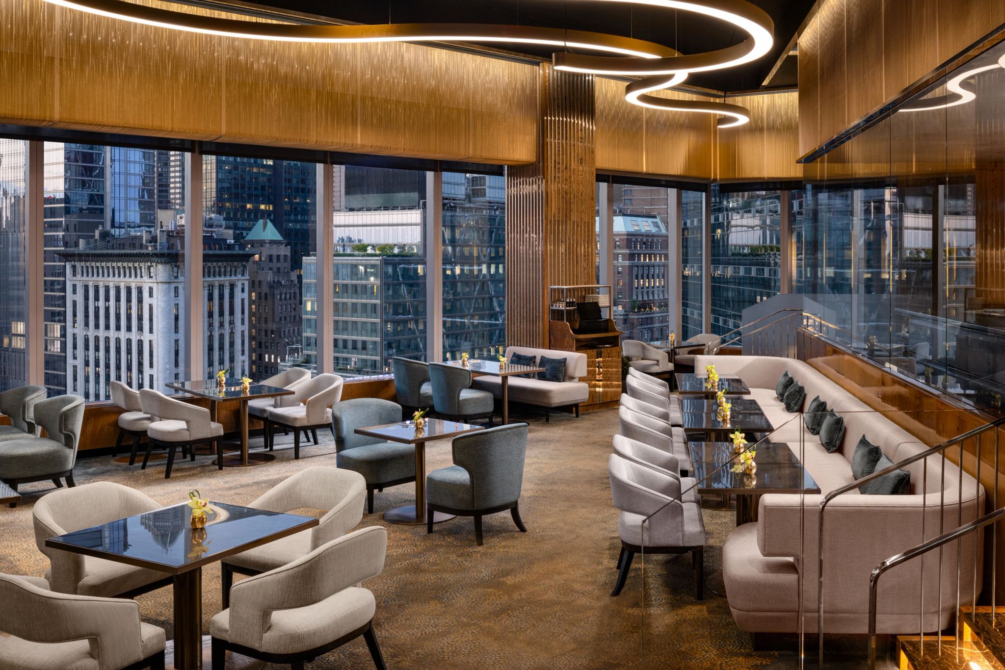 lounge vista new york - vista panoramica new york - culinaria americana