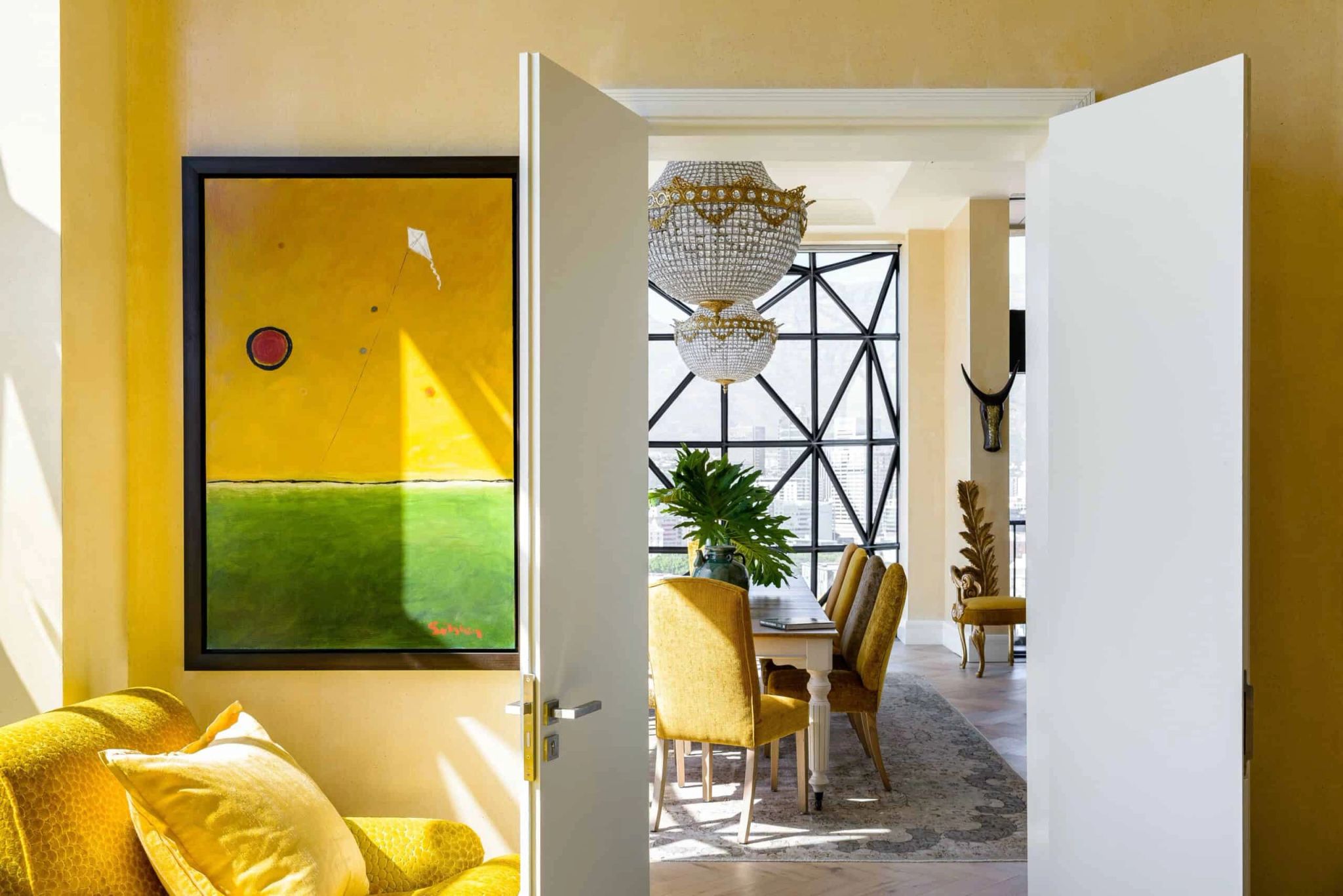 The Penthouse hospedagem de luxo - vista panoramica quarto - design de interiores hotel