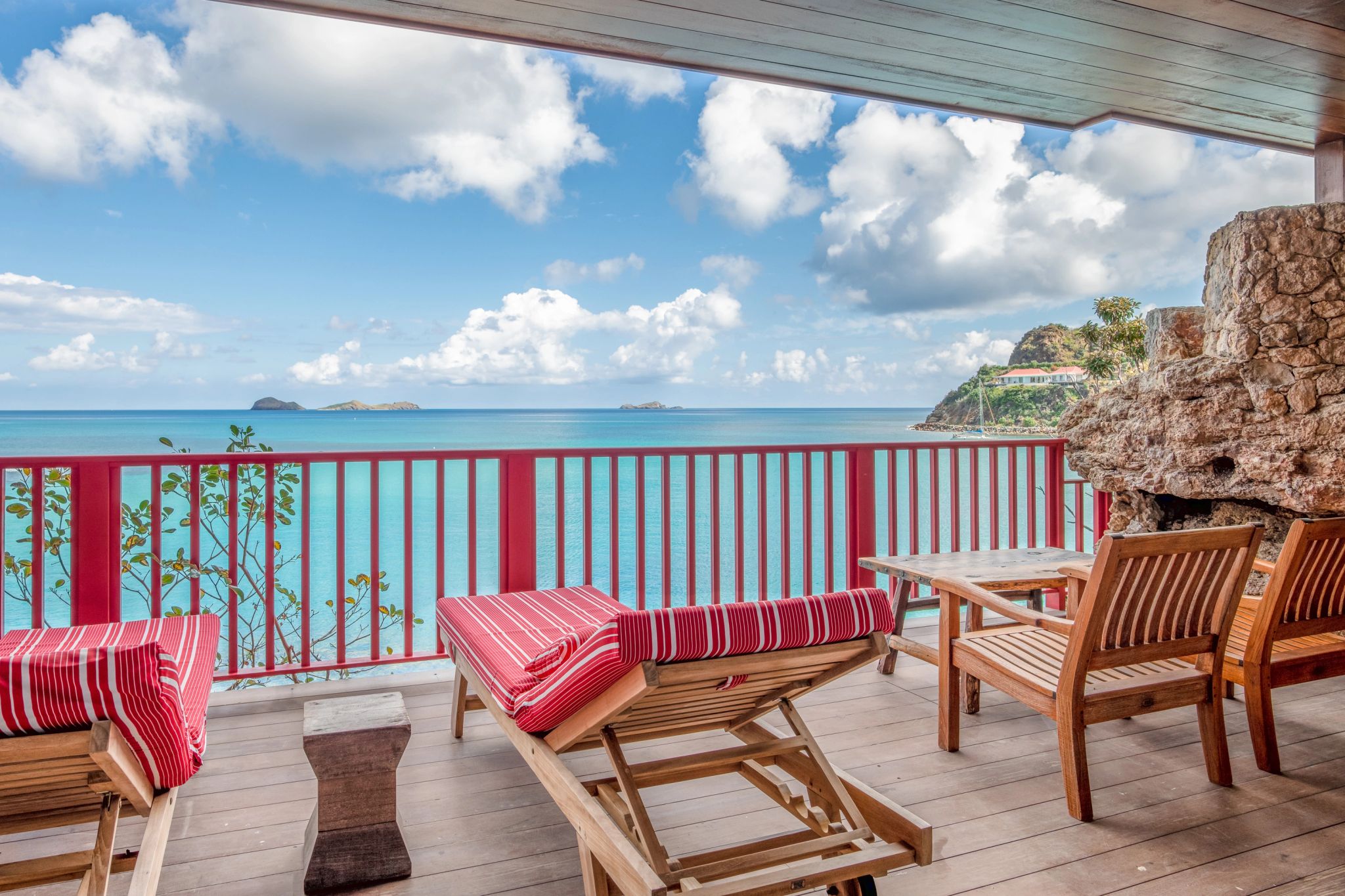 Rock - Jeanne Le Menn terraco mobiliado – vista mar - espreguicadeiras