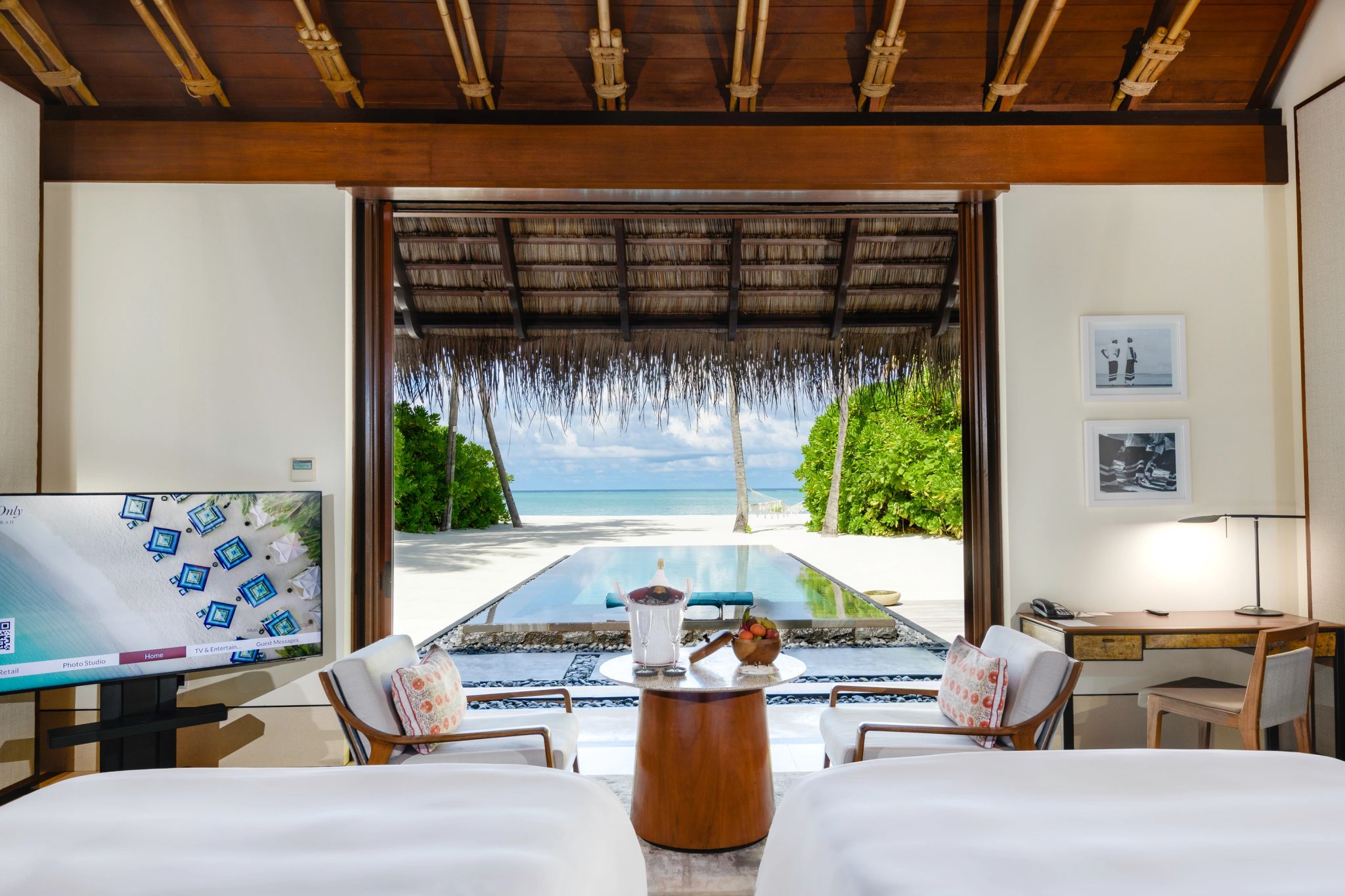 Beach Villa Queen suite frente mar - suite com duas camas - suite ampla - beach villa queen