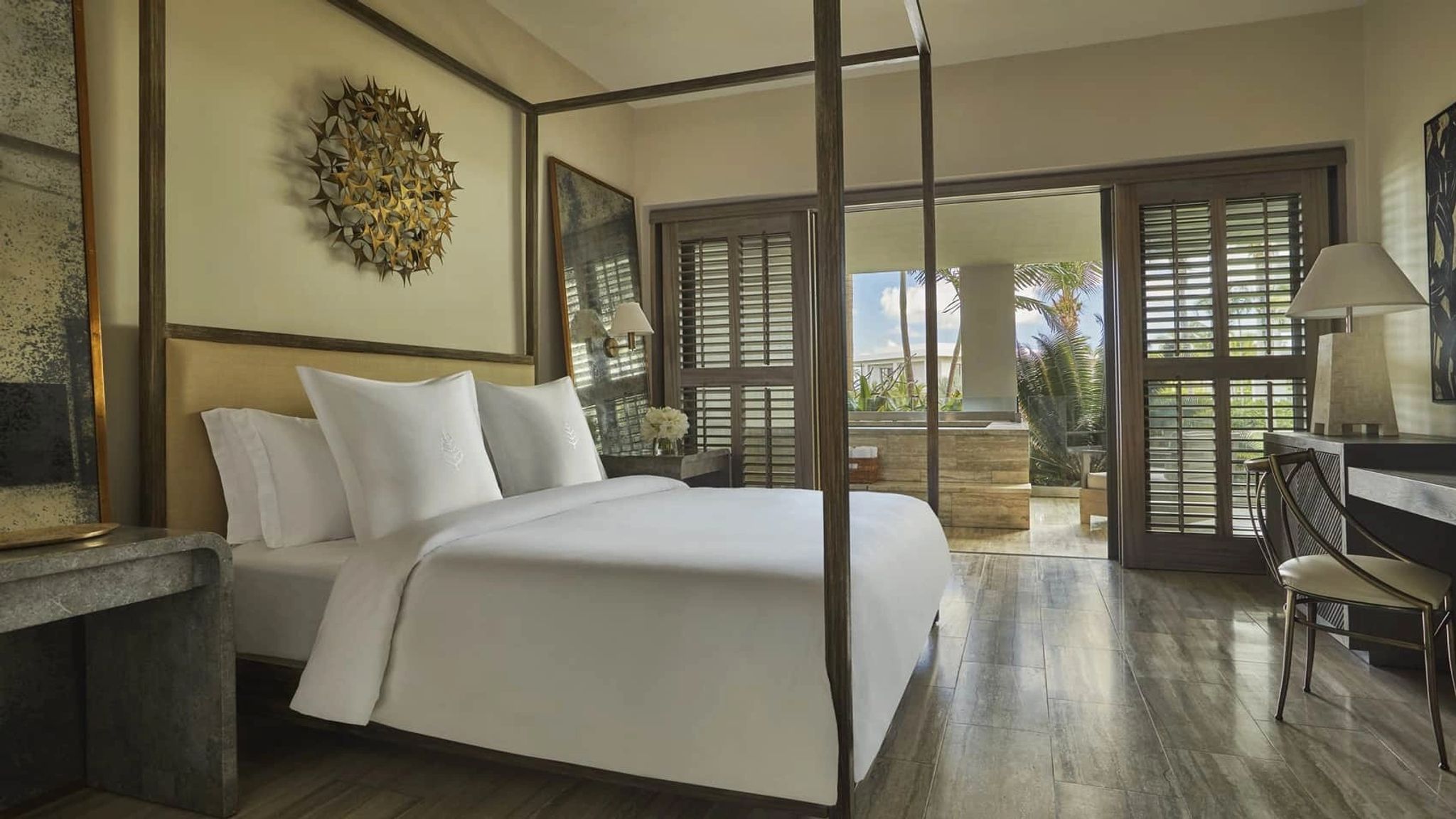 One Bedroom Ocean View Suite  cama de dossel – suite casal – suite vista mar - suite moderna