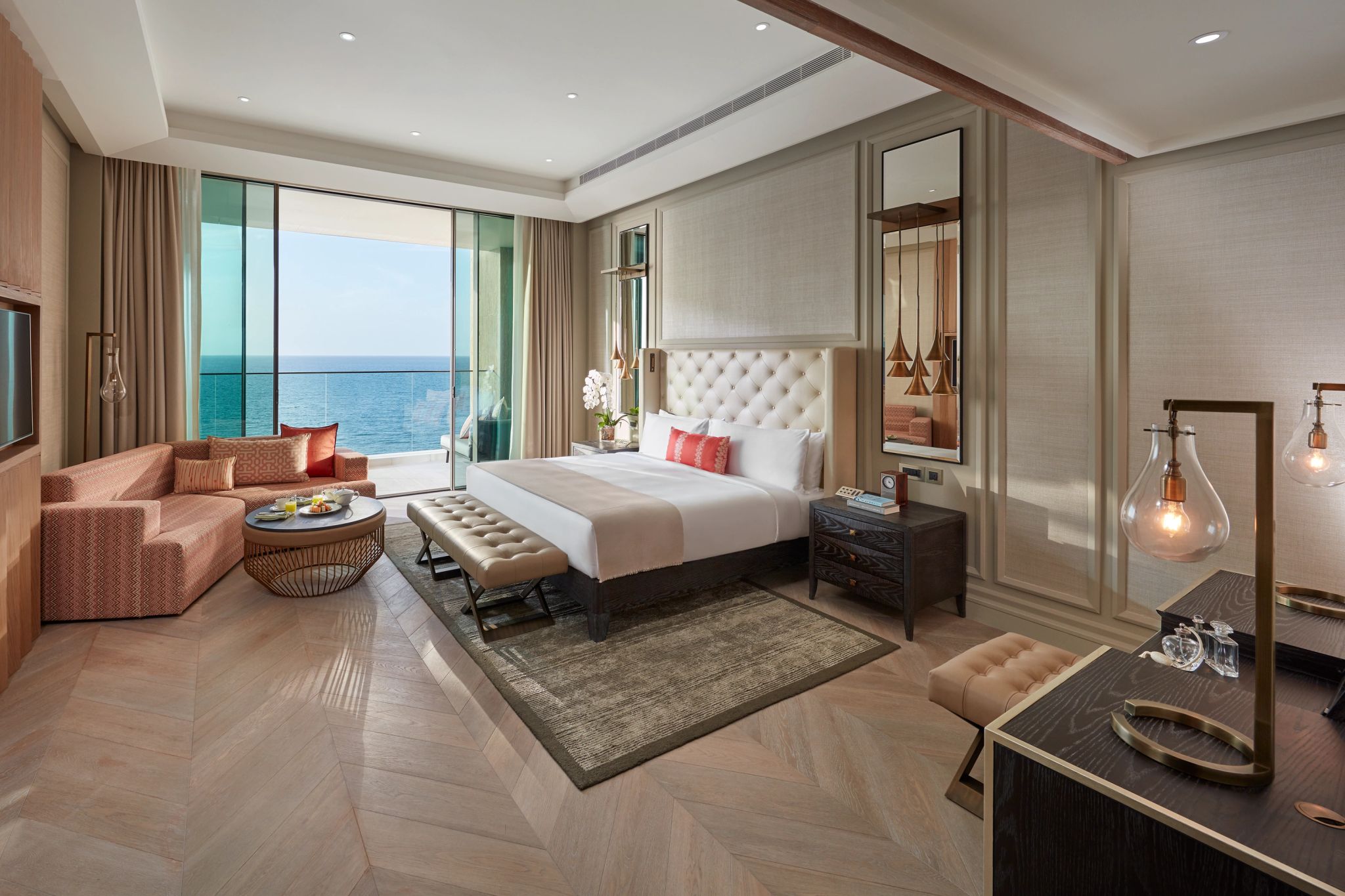 Two Bedroom Sea View Suite design moderno – vista mar – varanda privativa - suite com varanda - cama king