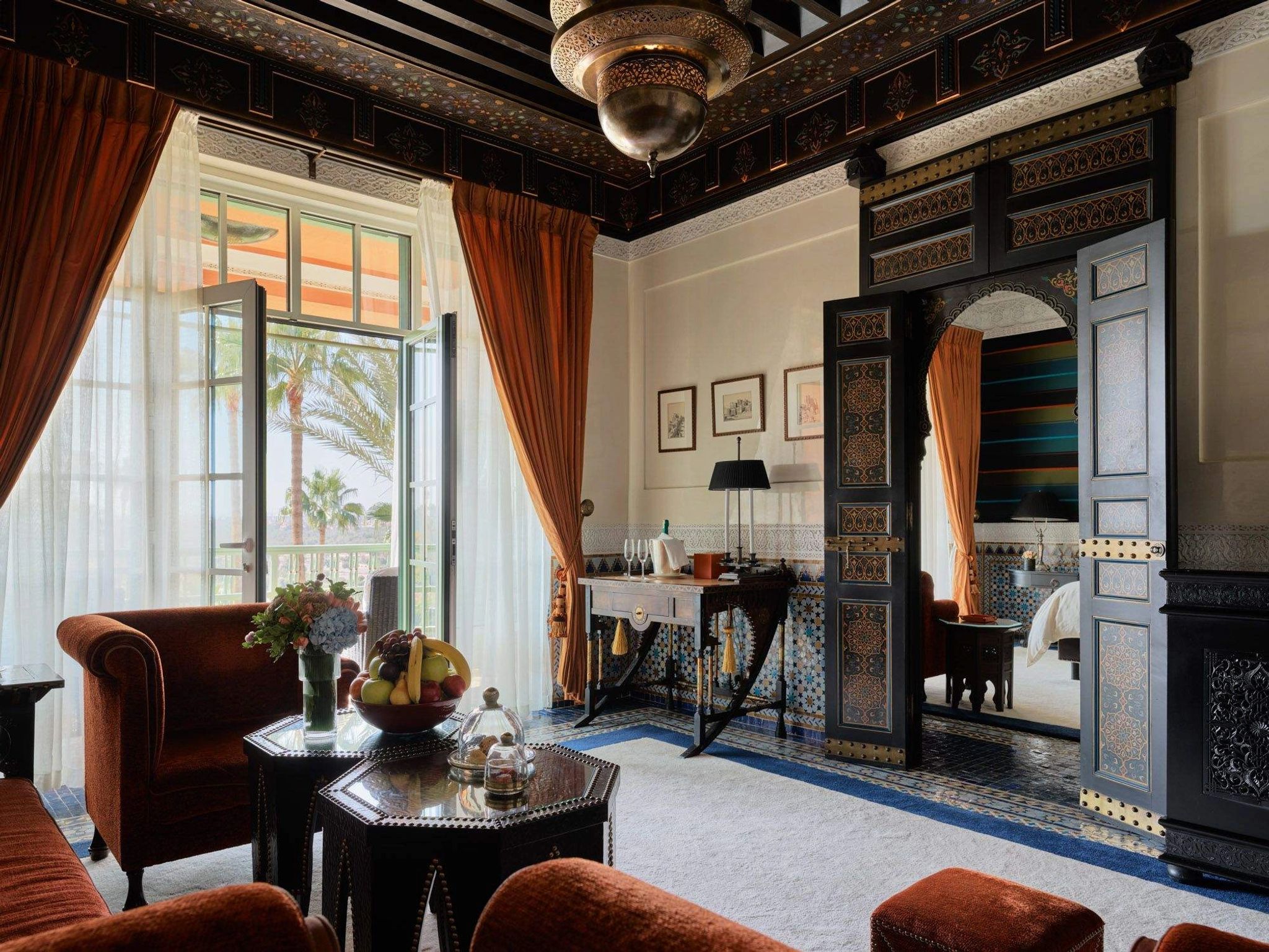 sala estar majorelle - rotunda janelas jardins - living suite palace
