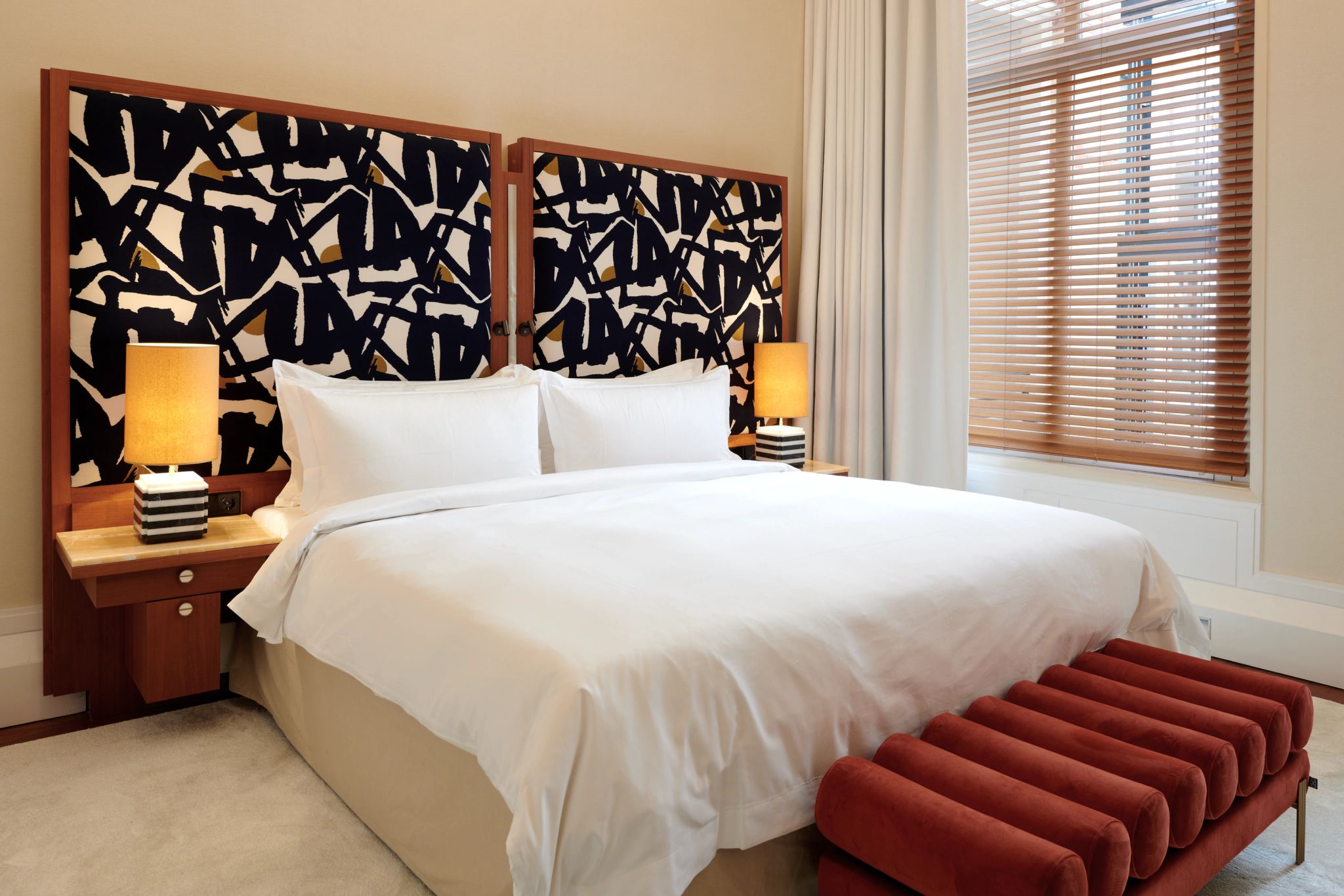 decoraçao moderna – suite artistica – cama de casal