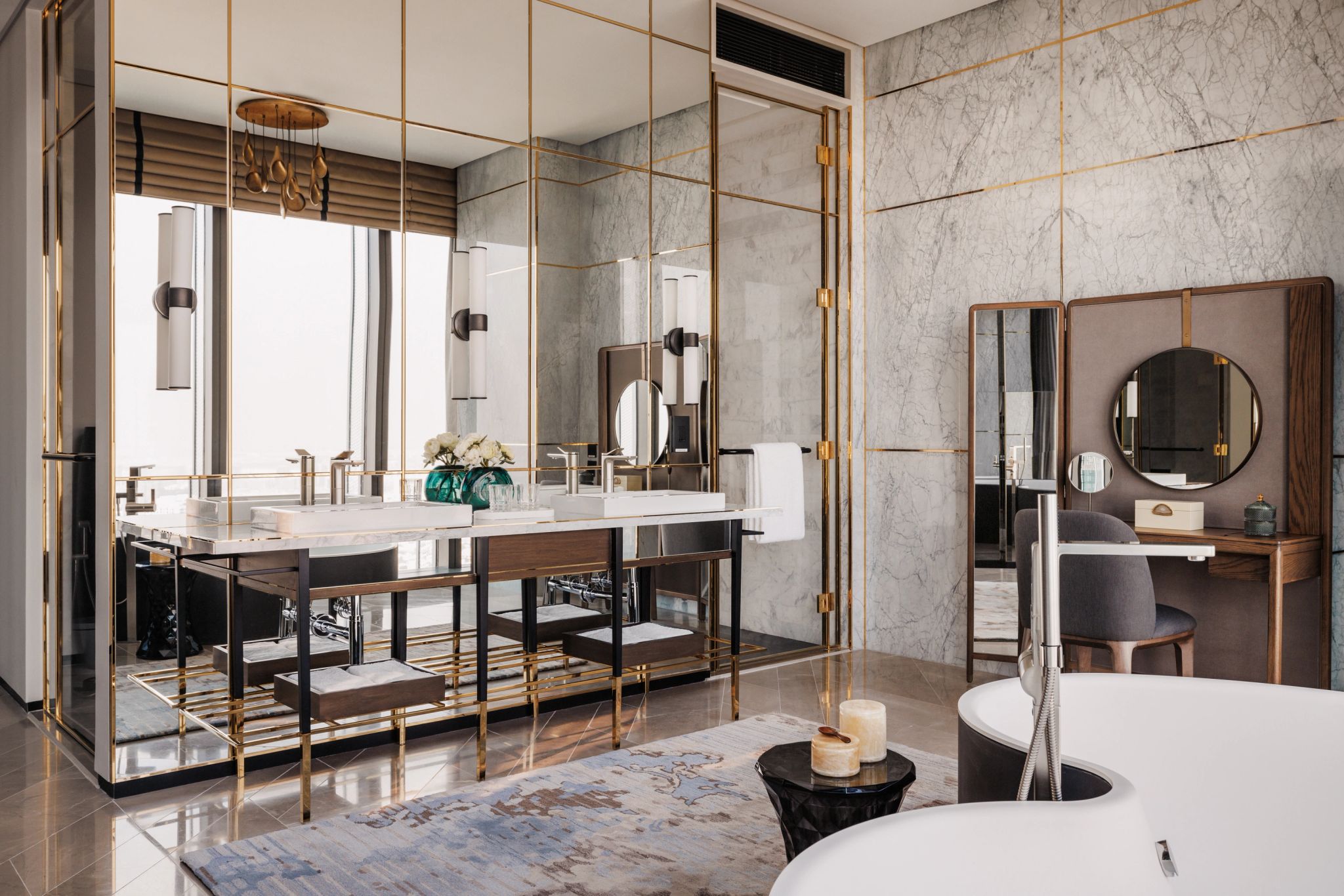 banheiro de luxo – banheiro com banheira - banheira premium