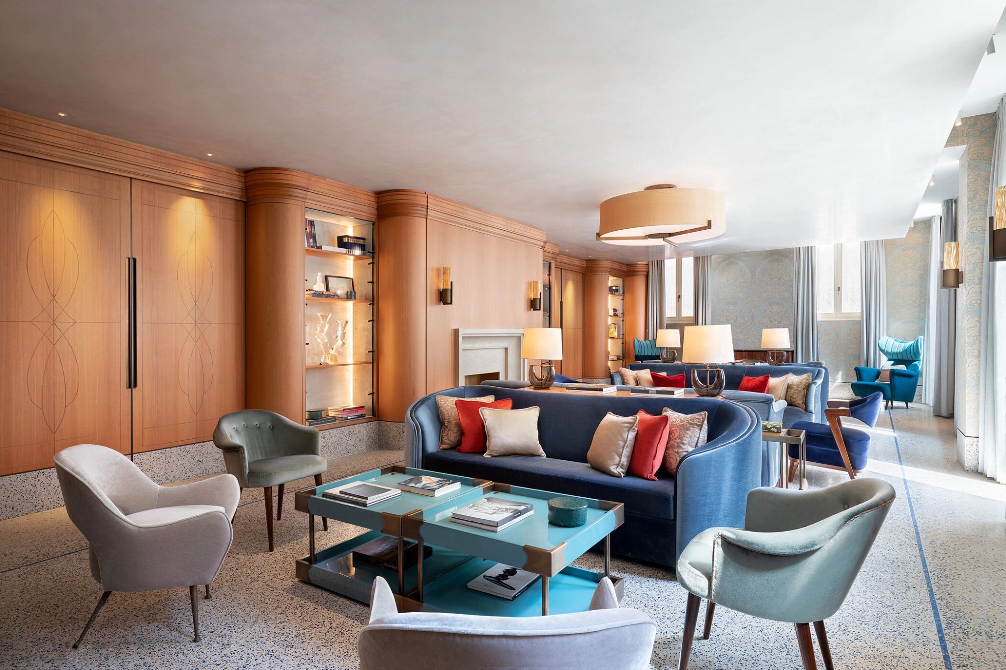 Livraria decoraçao elegante – arquitetura de luxo – livraria hotel