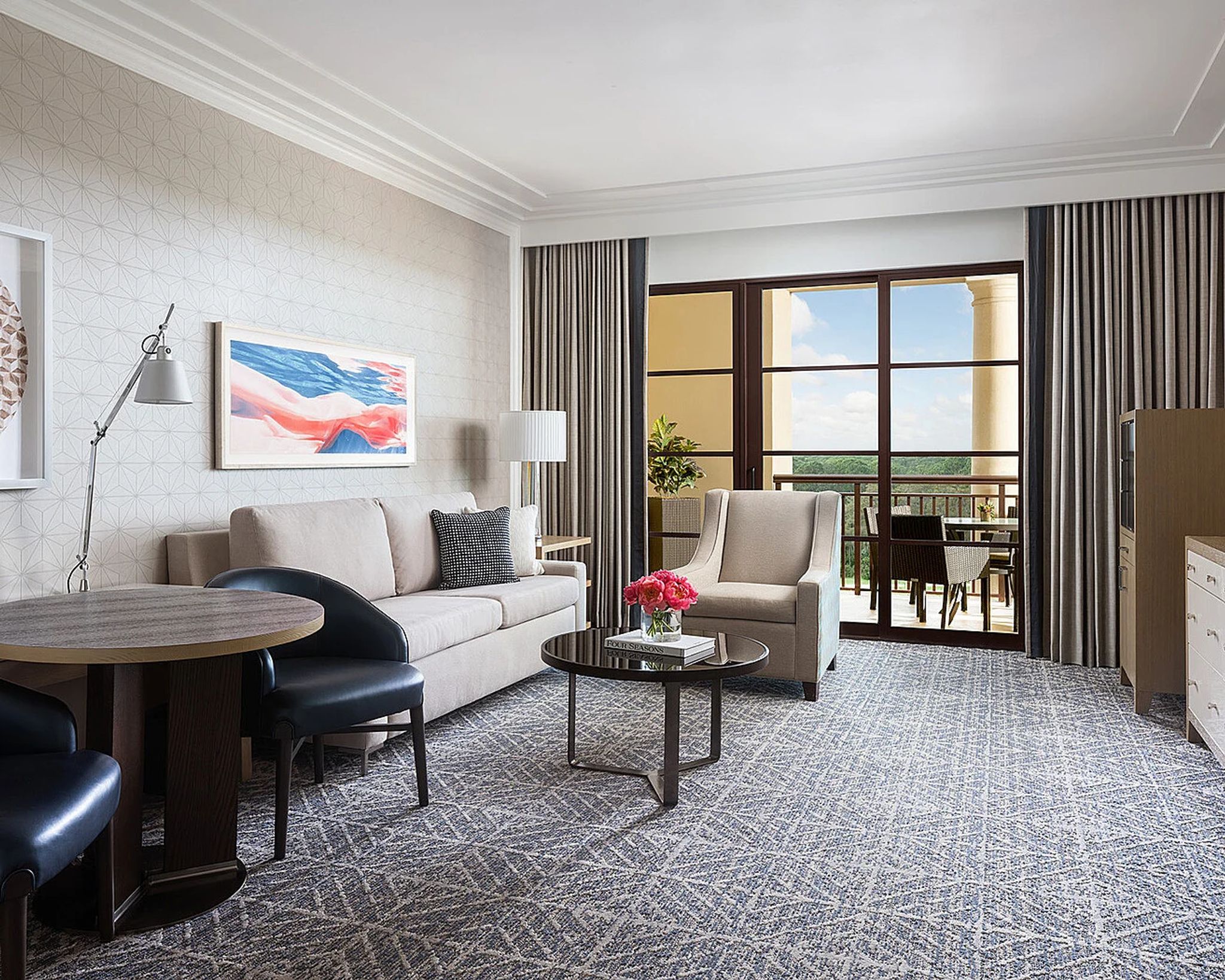 park view suite - suite com sala - sala moderna - suite com varanda