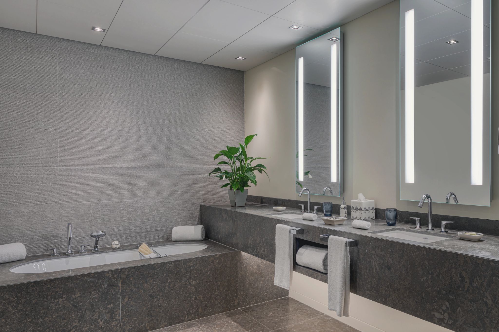 banheiro premium - banheira de imersao - pia dupla