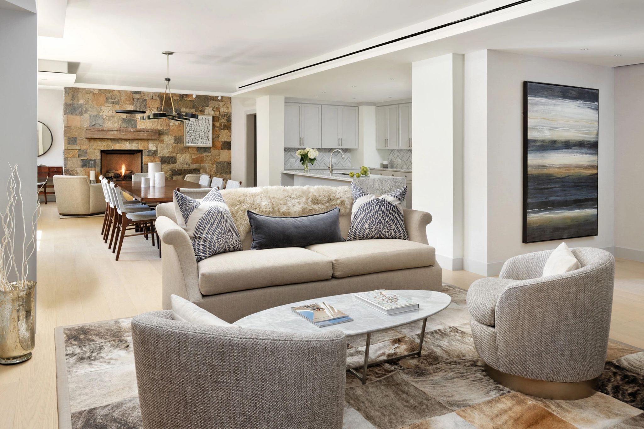 Prima Theee Bedroom Residence suite com sala - sala de estar - sala de jantar