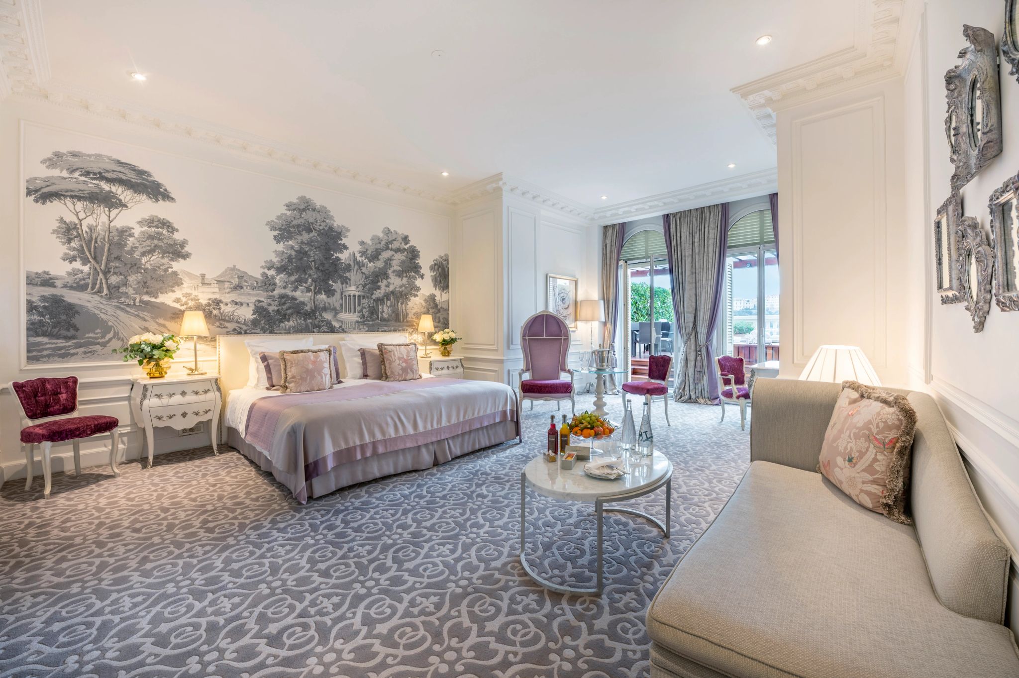 decoraçao classica – suite ampla – suite com terraço - suite com sala - suite casal