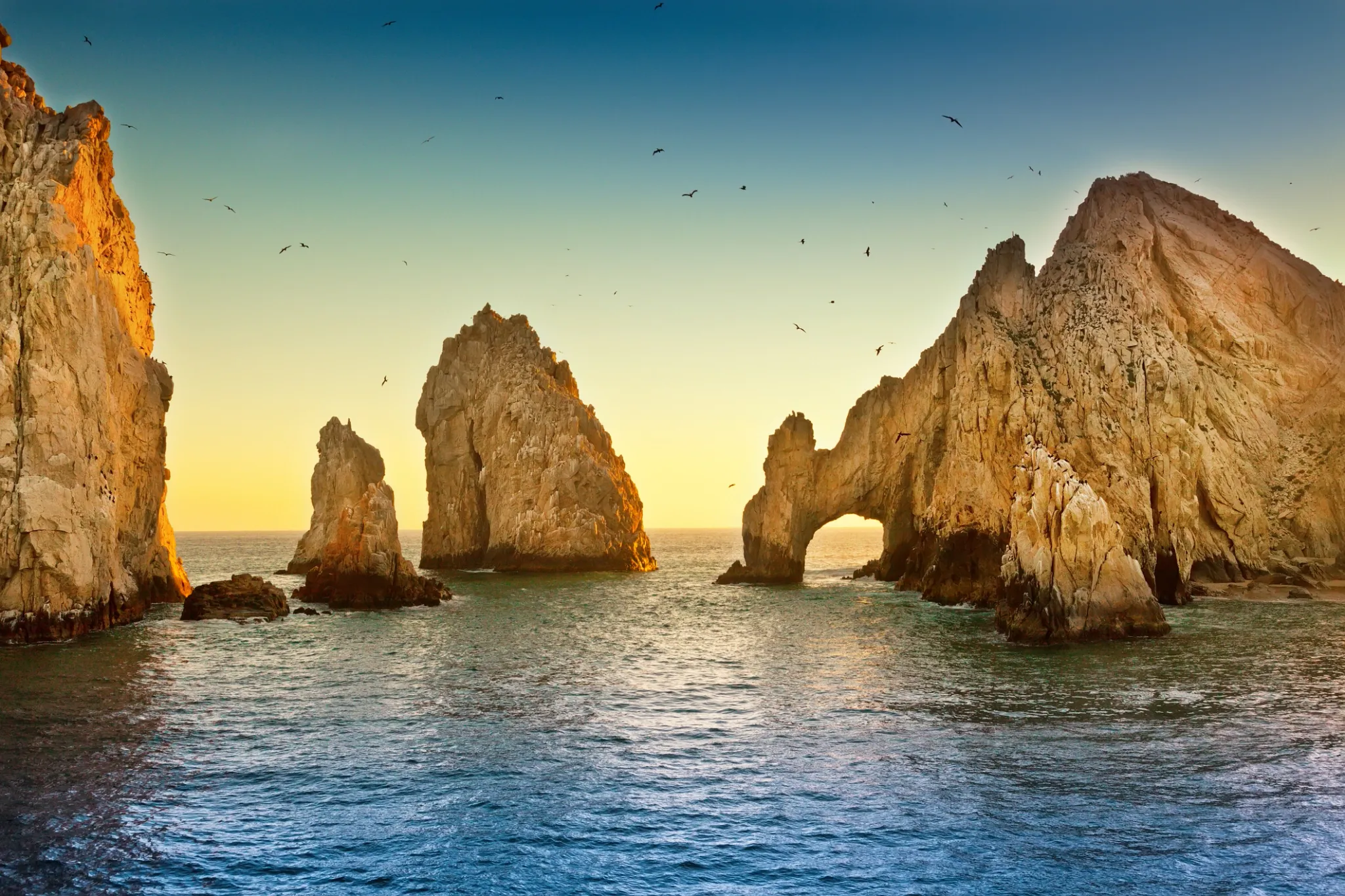 Arco de Los Cabos - Mar ao entardecer