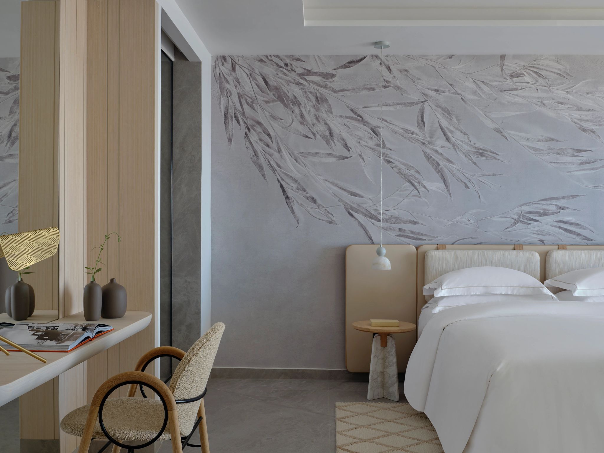 quarto do hotel - decoracao moderna - cama confortavel