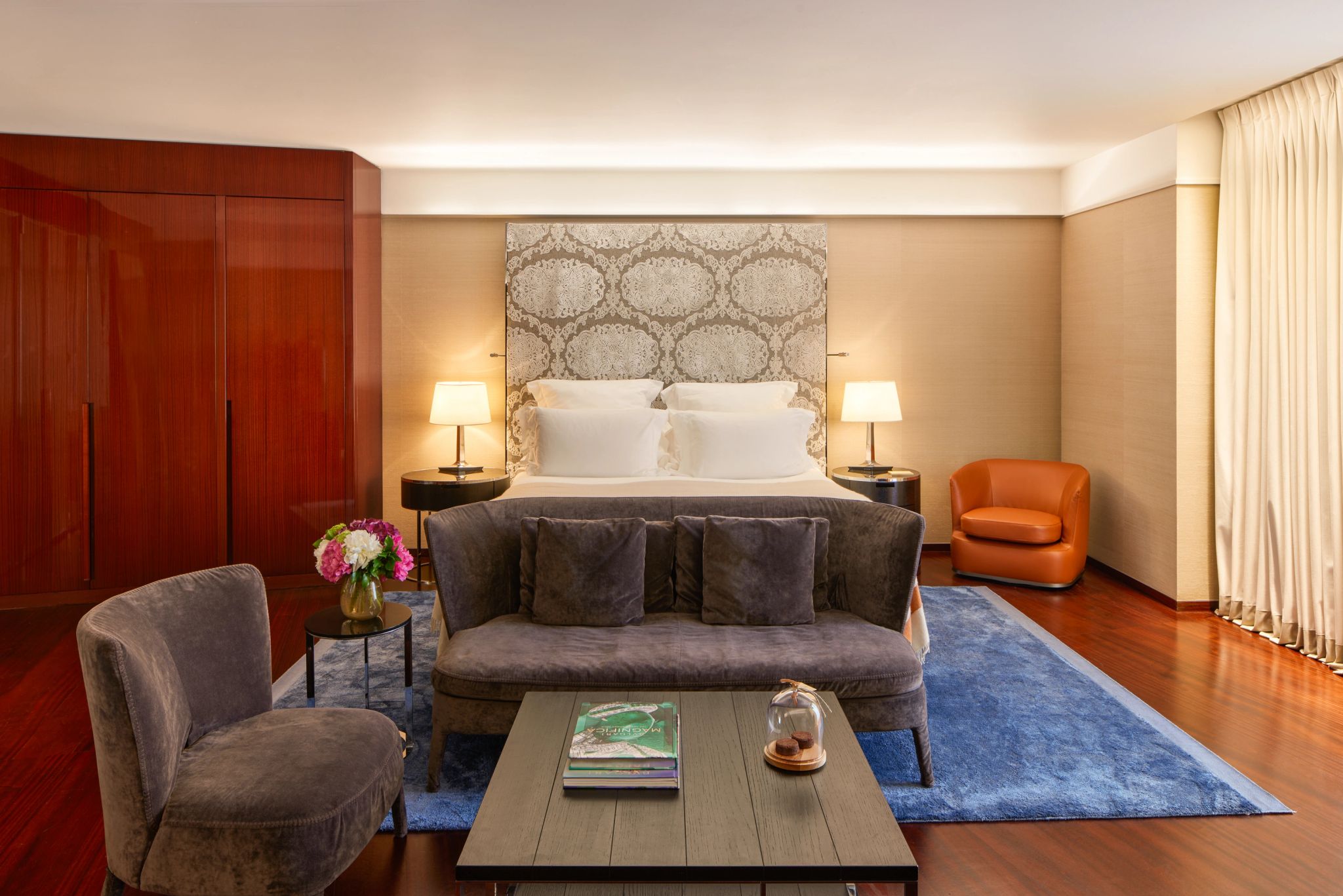 suite com sala - sala de estar - suite moderna