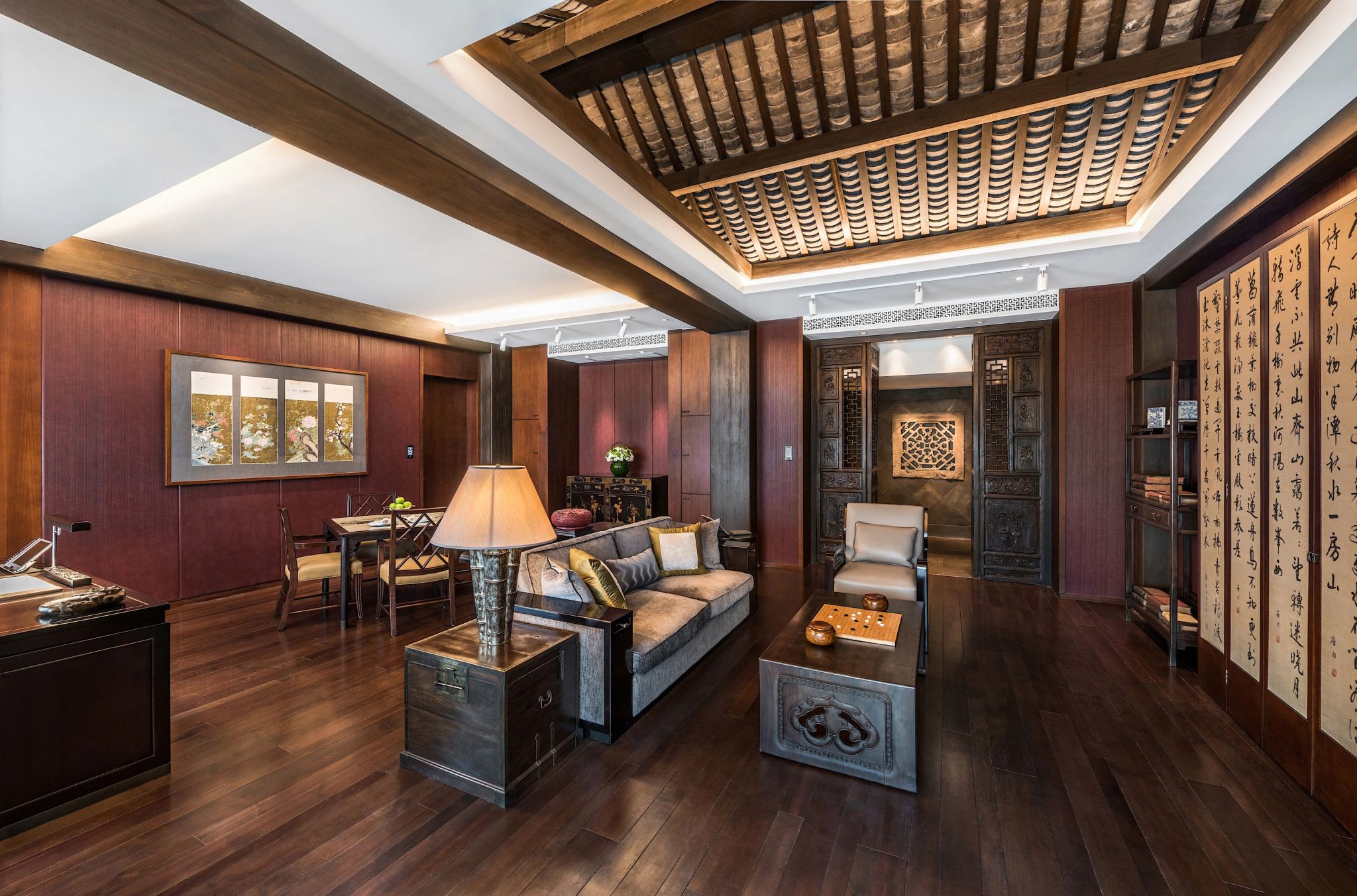 Peninsula Suite arquitetura rustica - decoraçao chinesa – sala de estar