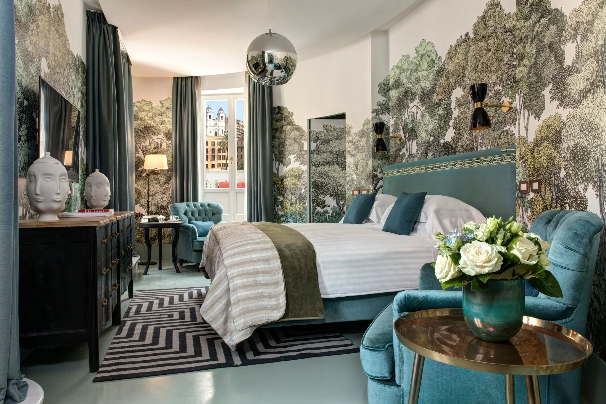 Spagna Penthouse Terrace cama king - suite com terraço - terraço privativo