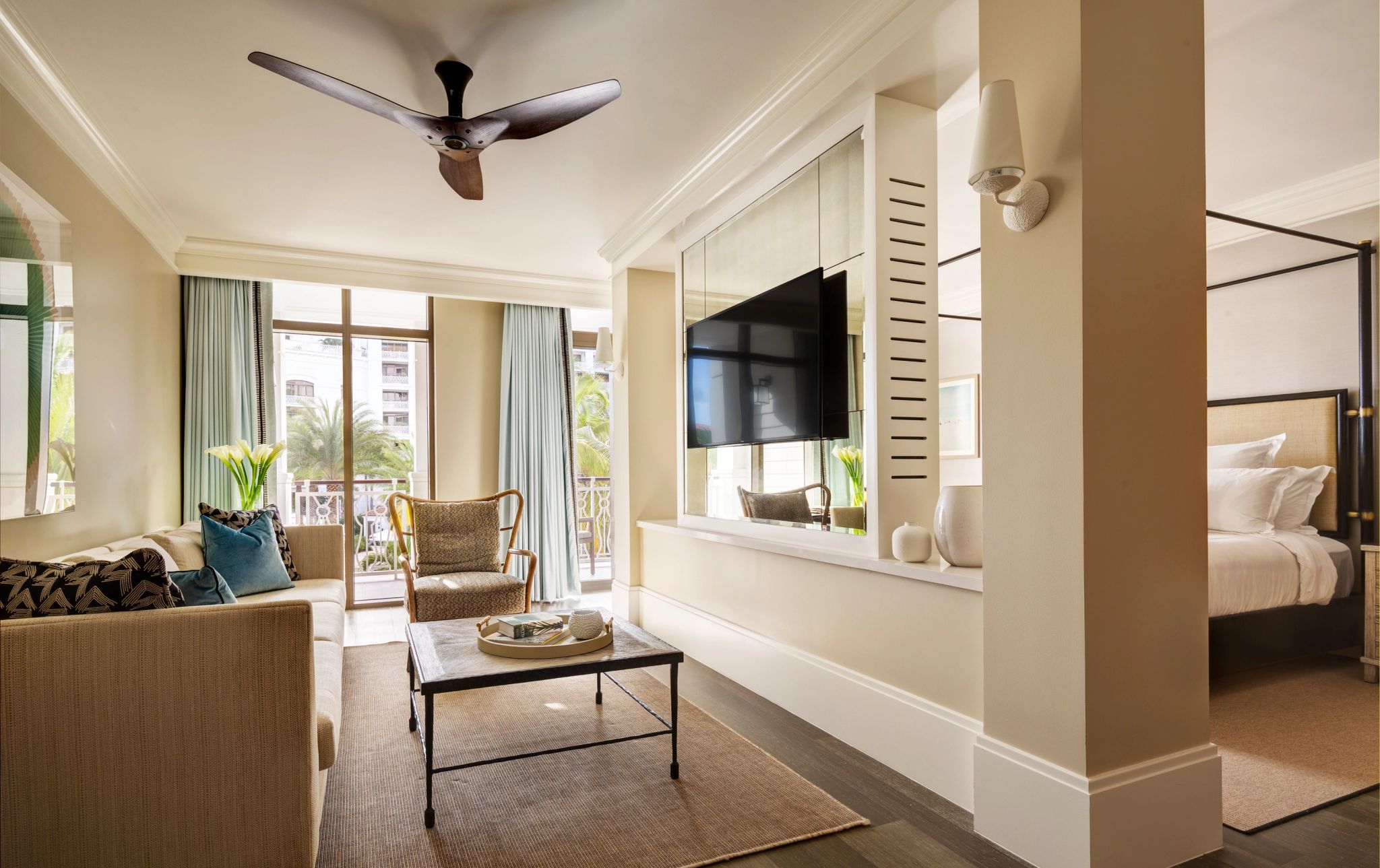 quarto com varanda – sala de estar – varanda privativa - studio moderno