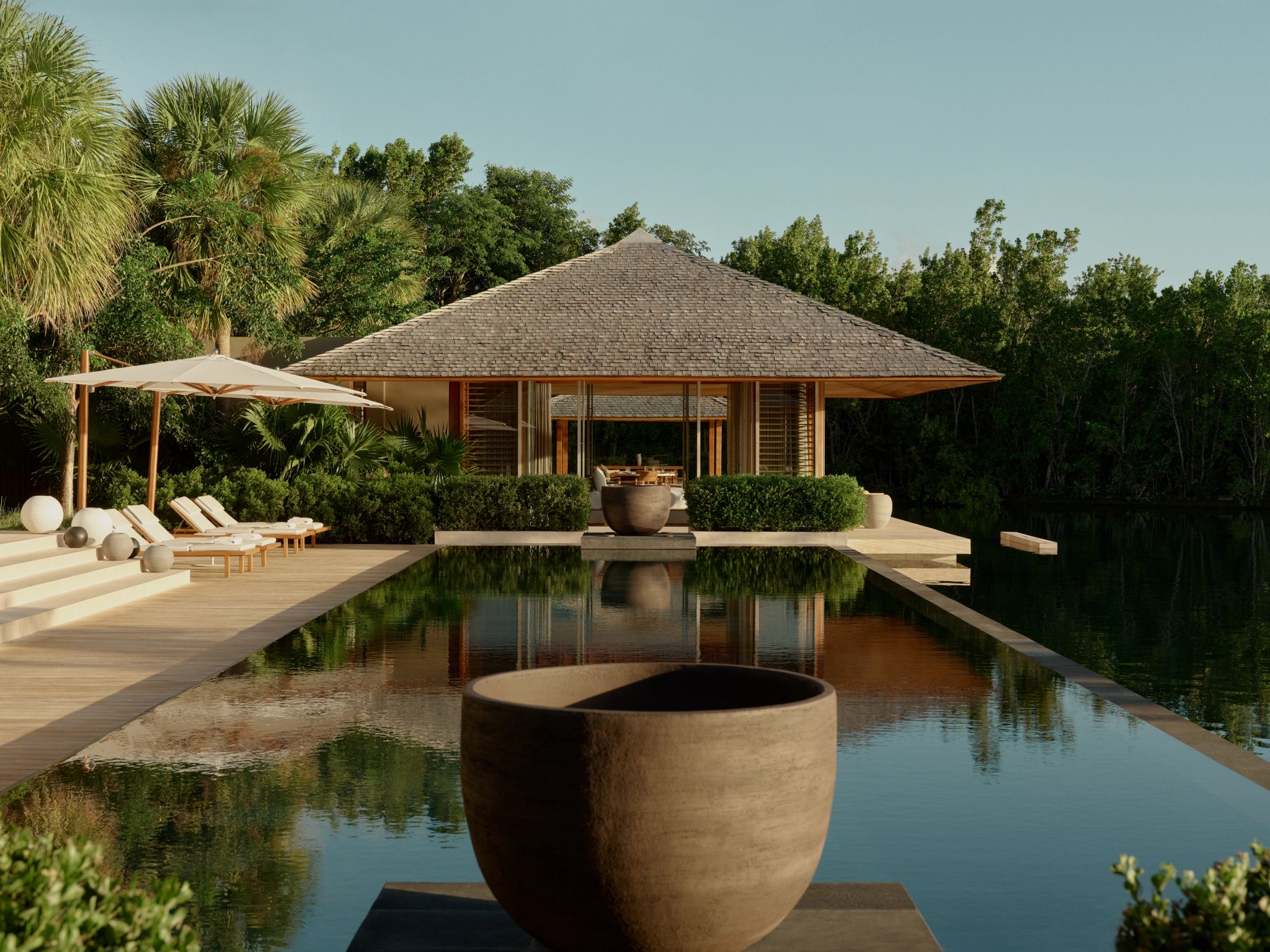 Four Bedroom Tranquility Villa suite com vista – piscina externa – piscina privativa