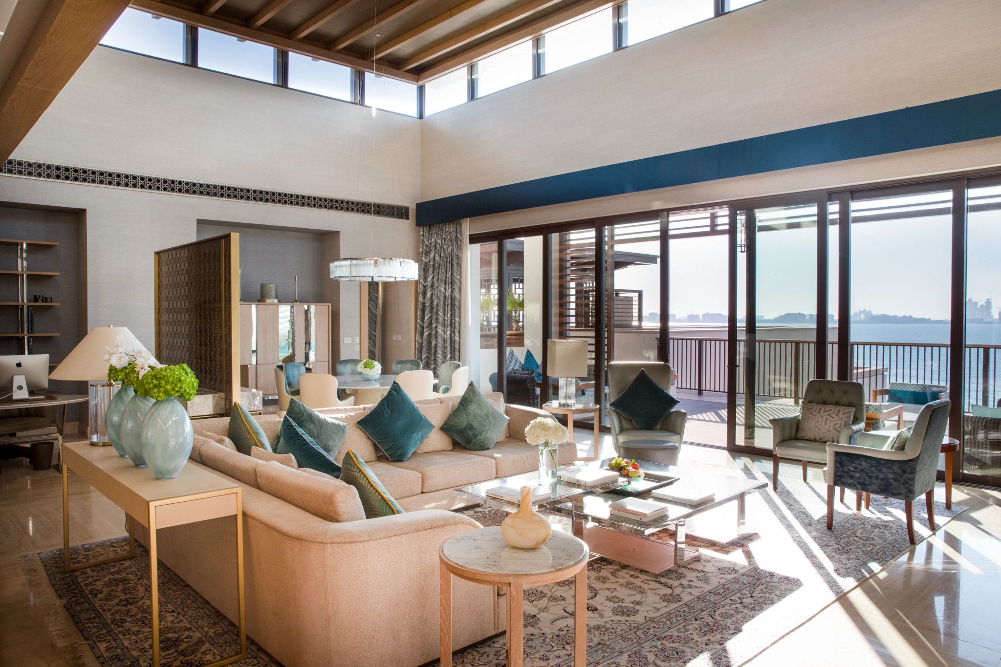 Two Bedroom Presidential Suite   sala de luxo – sala de estar – vista panoramica