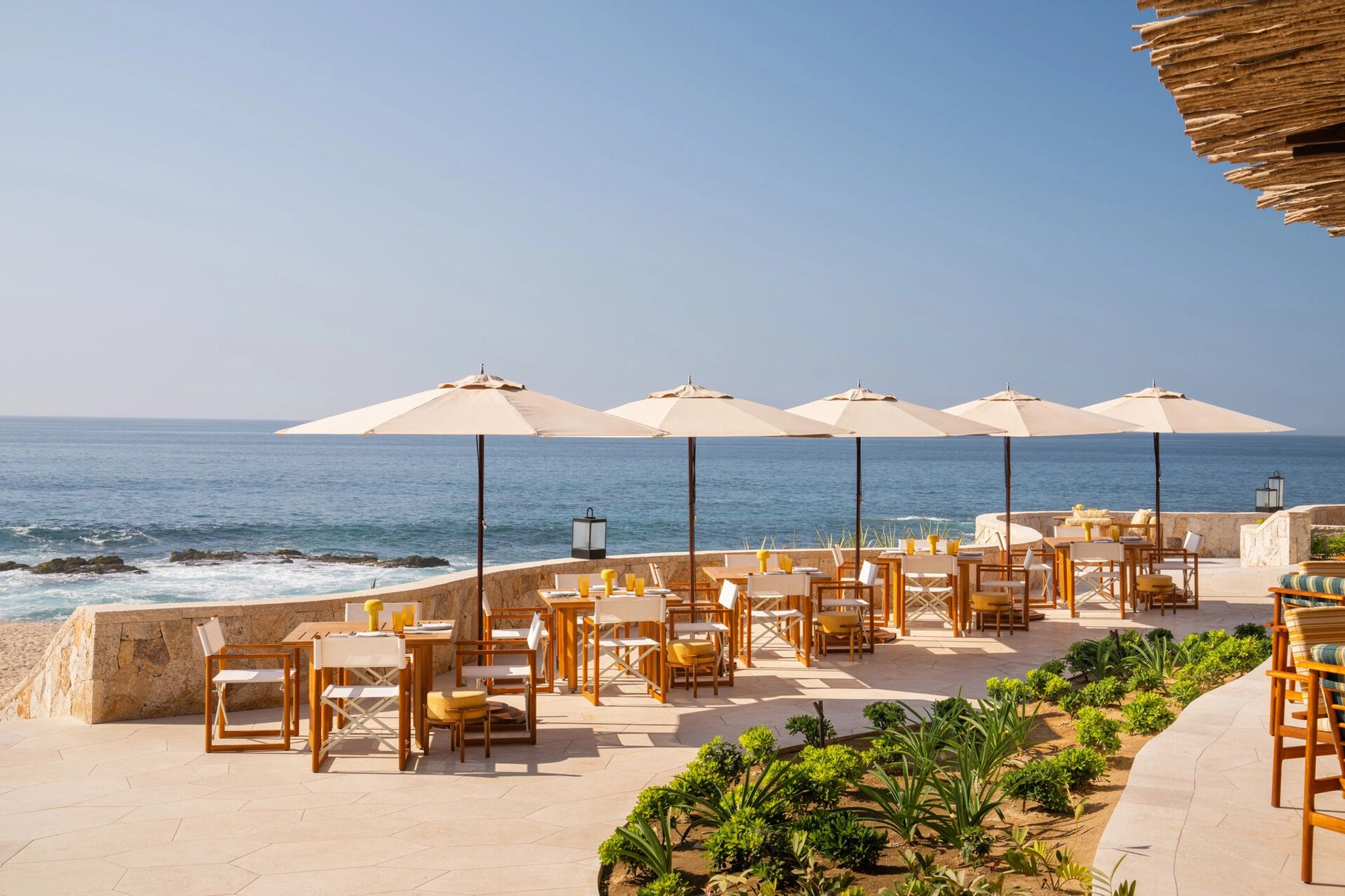 restaurante com terraço - terraço gourmet - terraço frente mar