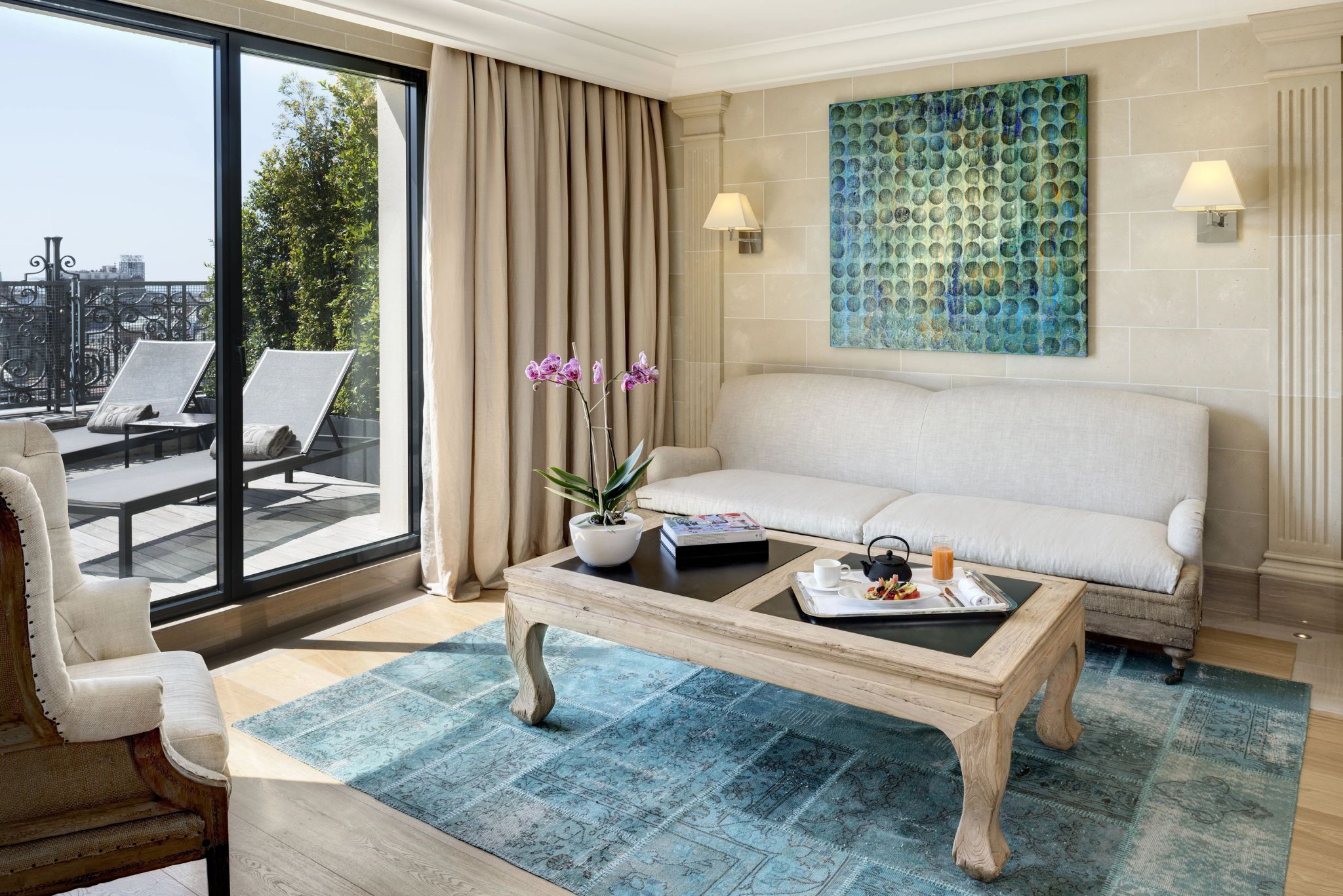 Penthouse Suite sala de estar - suite com sala - sala moderna