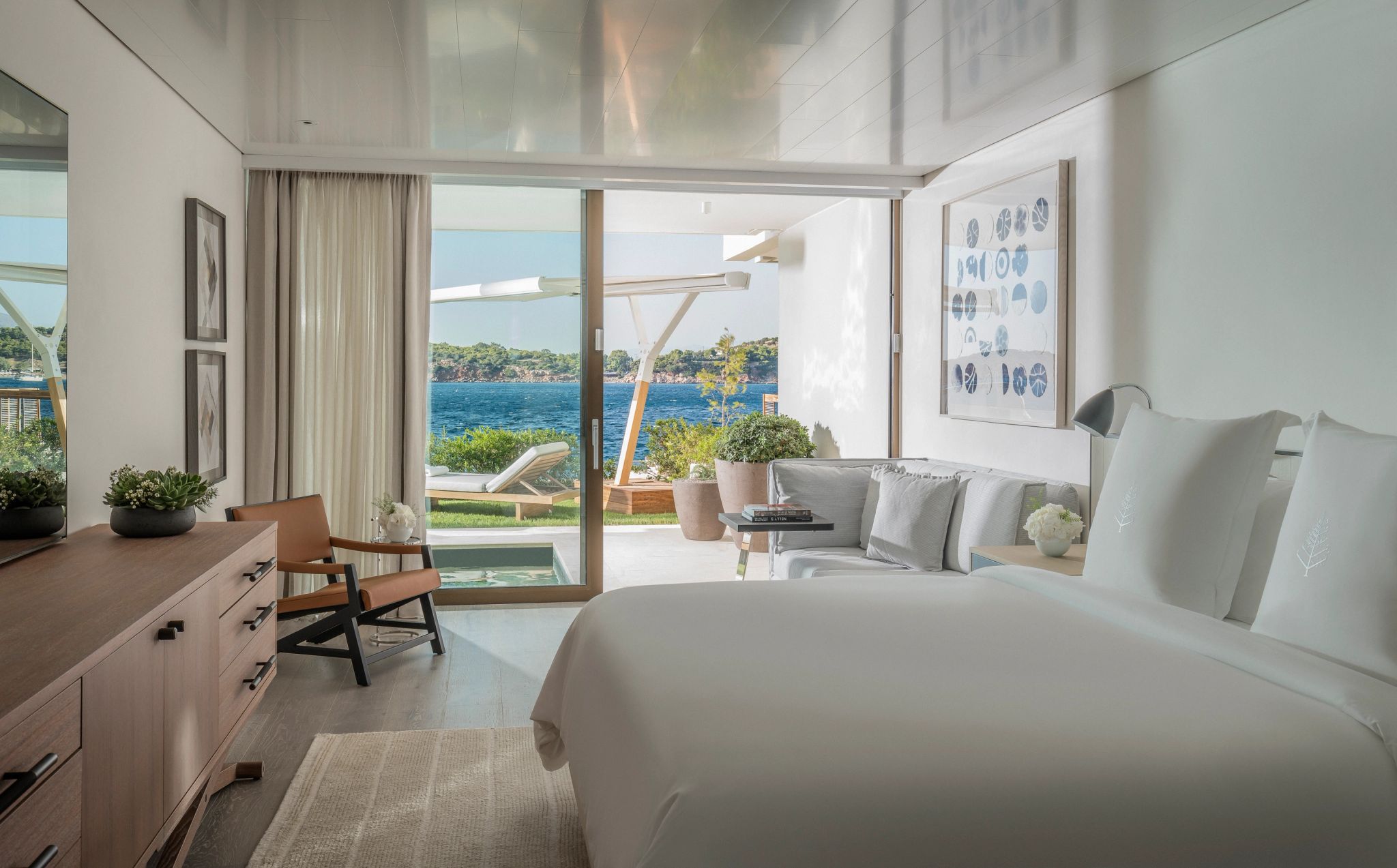 Nafsika Sea View Garden Suite Pool suite com varanda - varanda vista mar - suite de luxo