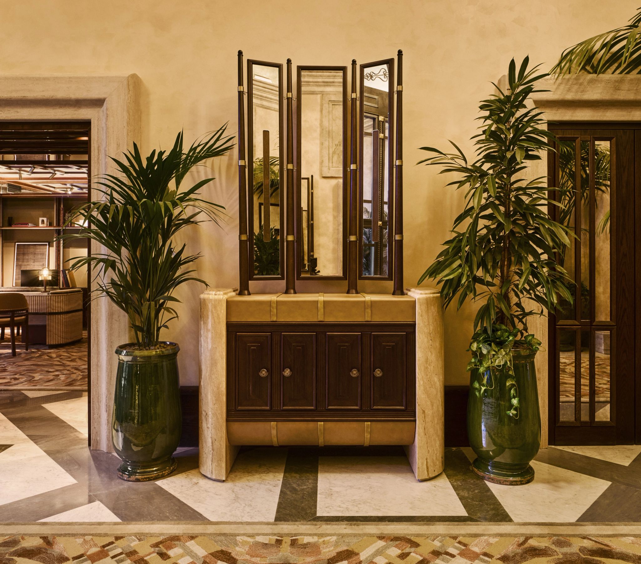 Recepção do Hotel entrada detalhes elegantes – recepcao design contemporaneo – orient express roma