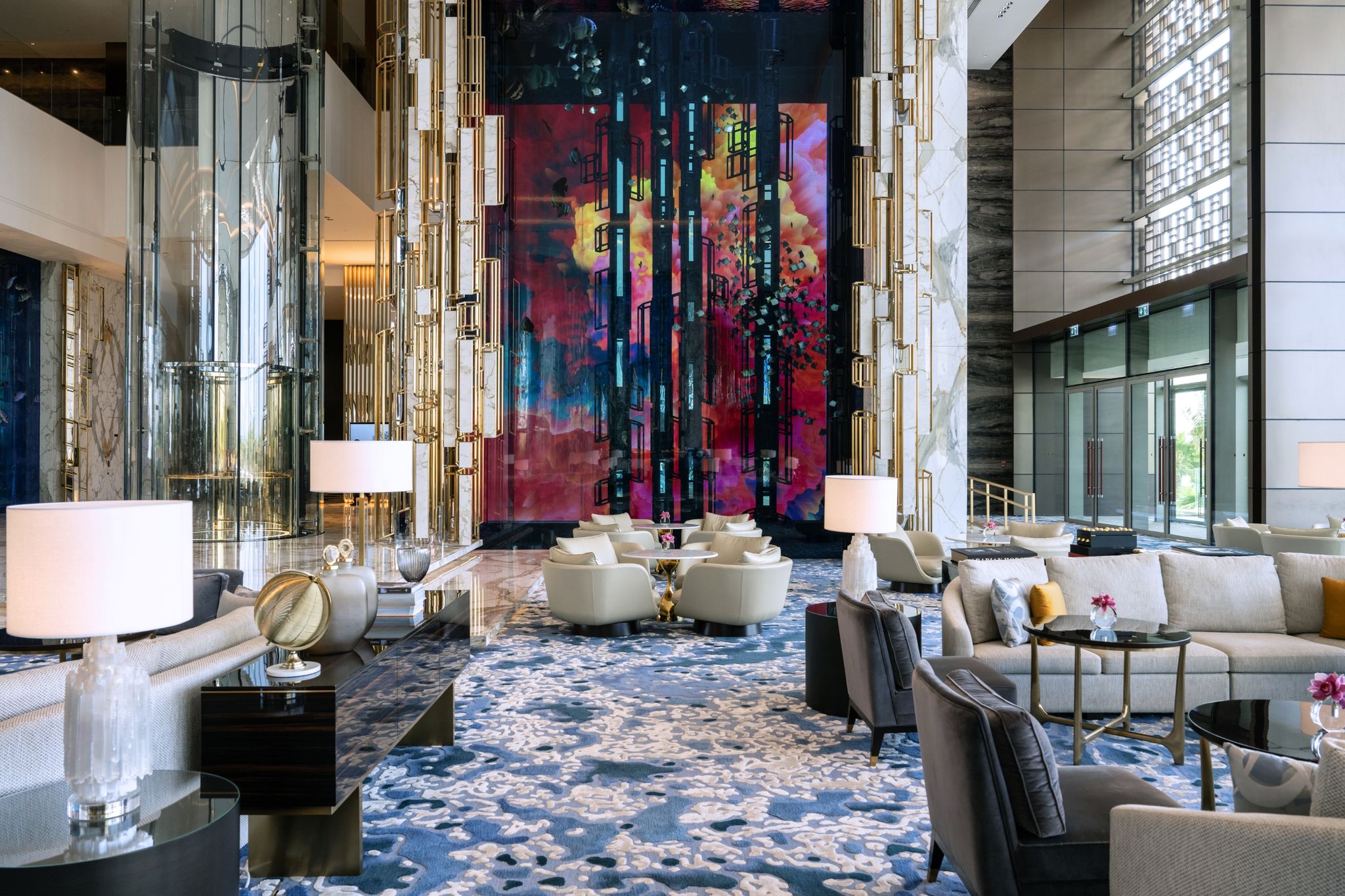 decoracao do hotel – arte moderna – lobby de luxo  