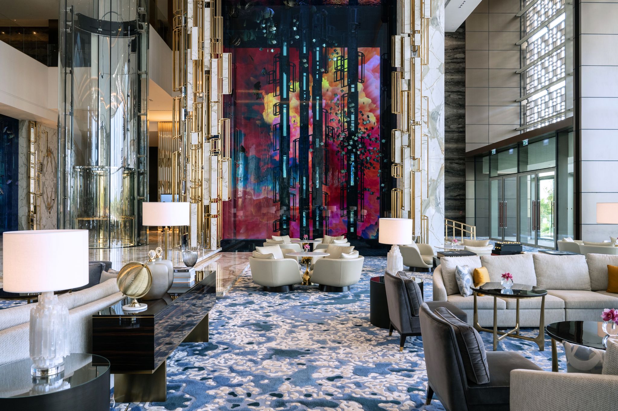 decoracao do hotel – arte moderna – lobby de luxo