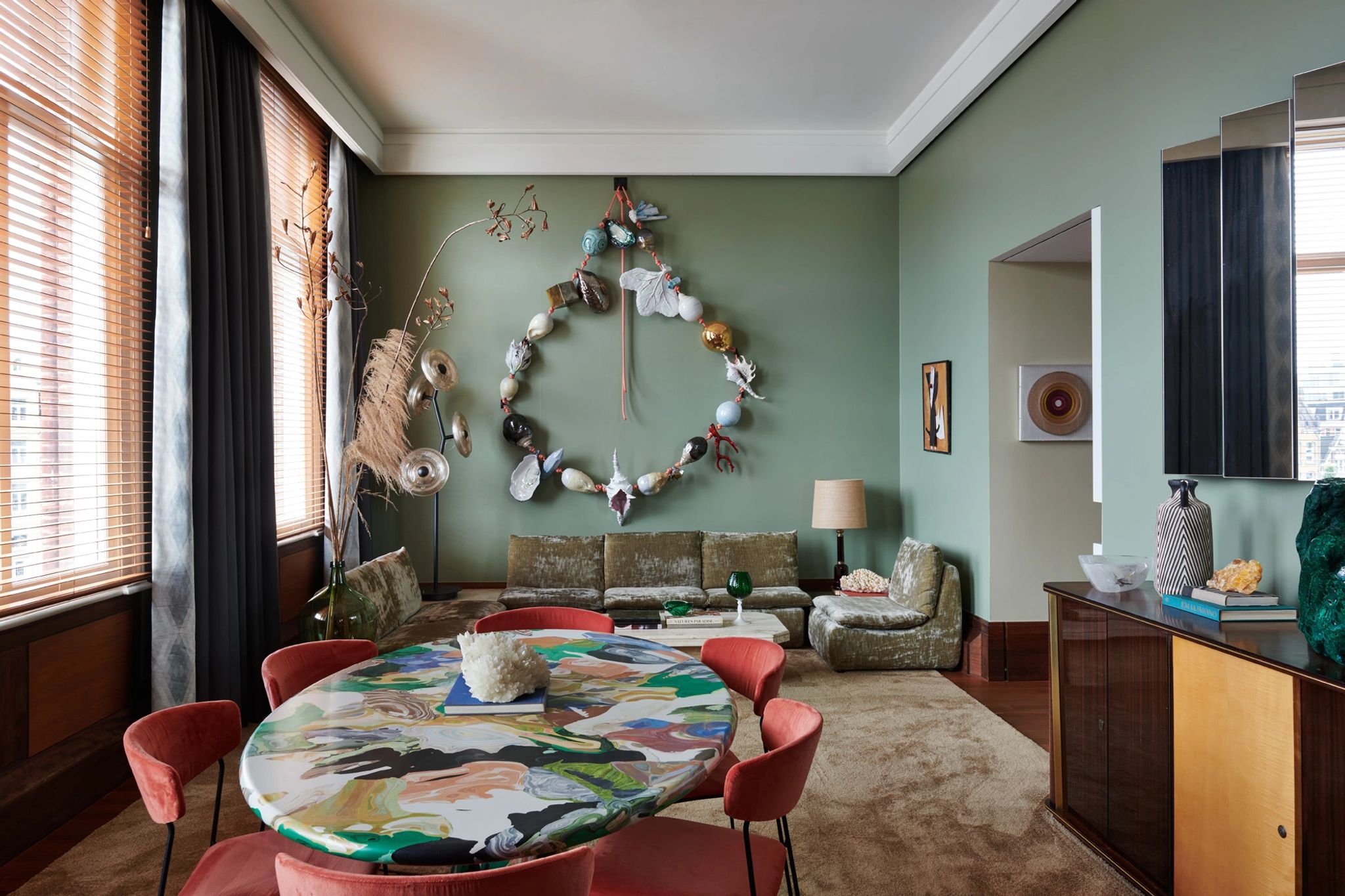 sala de estar - decoraçao artistica – mesa de jantar