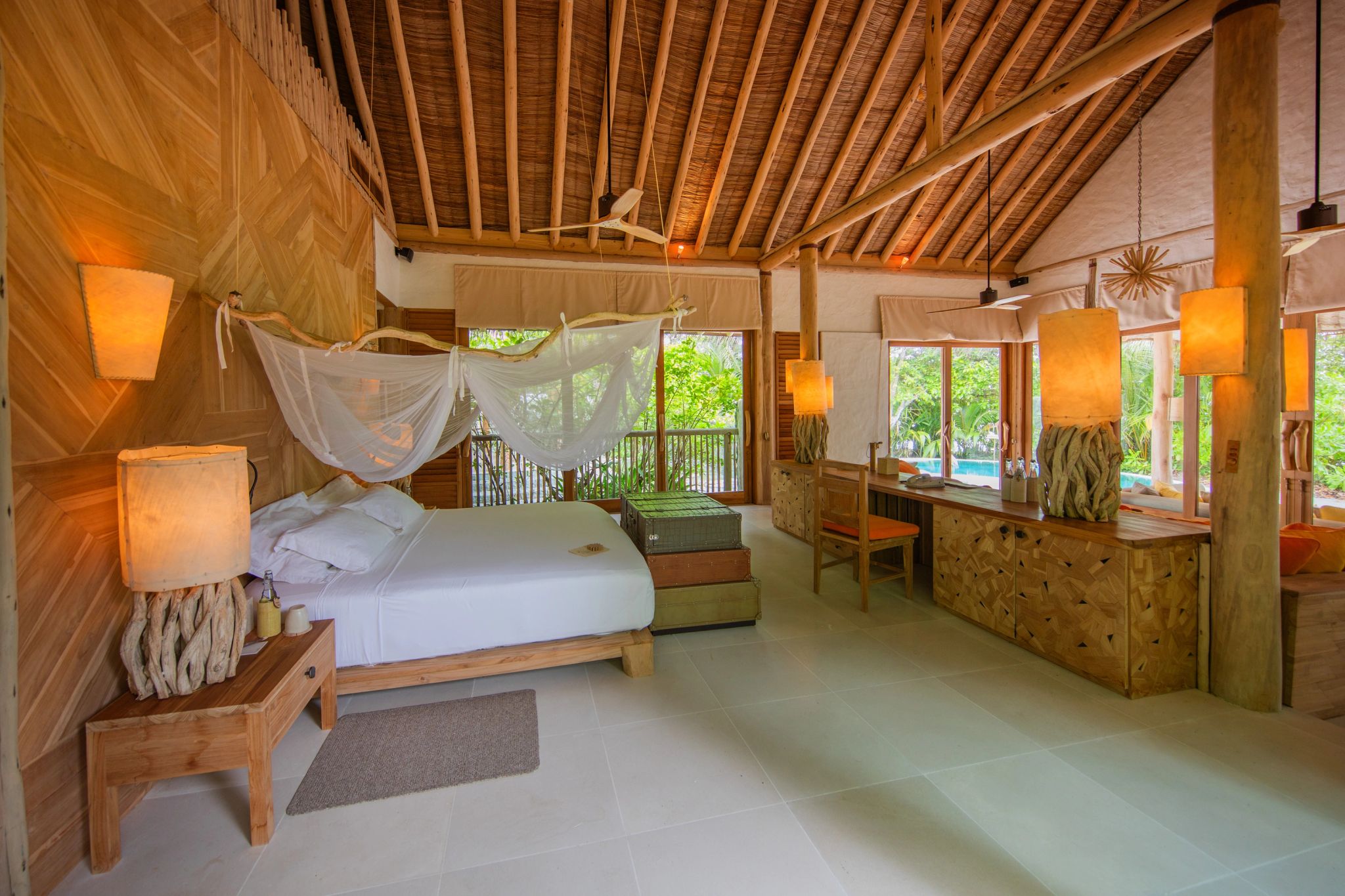 Sunset Reserve vila maldivas - cama de casal